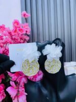 WOOVEN STATEMENT EARRINGS(MA3188) - Image 3