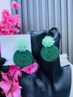 WOOVEN STATEMENT EARRINGS(MA3189) - Image 4