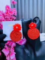 WOOVEN STATEMENT EARRINGS(MA3189) - Image 3