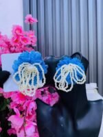 WOOVEN STATEMENT EARRINGS(MA3191) - Image 2