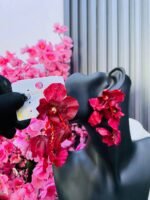 DROP FLOWER FASHION EARRINGS (MA3335)