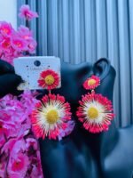 SUNFLOWER STATEMENT EARRINGS (MA3430)