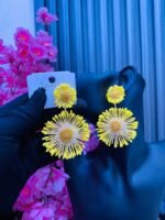 SUNFLOWER STATEMENT EARRINGS (MA3430) - Image 2