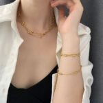 VERY LONG NECKLACE AND BRACELET SET (MA3783)