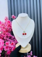 NON TARNISH CHERRY NECKLACE(MA4080) - Image 2