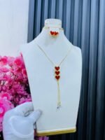 NON TARNISH LONG DANGLING NECKLACE SET(MA3980)