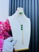 NON TARNISH LONG DANGLING NECKLACE SET(MA3980) - Image 2