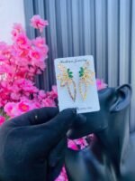 CELEBRITY FLAMINGO ZIRCONIA FASHION  EARRINGS(MA4136) - Image 3