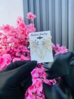 CELEBRITY FLAMINGO ZIRCONIA FASHION  EARRINGS(MA4136) - Image 4