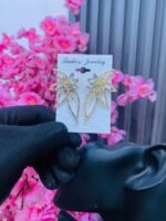 FLAMINGO ZIRCONIA FASHION EARRING(MA4318)SMALL SIZE