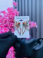 FLAMINGO ZIRCONIA FASHION EARRING(MA4318)SMALL SIZE - Image 2