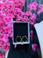 NON TARNISH MINIMALIST HOOP EARRINGS(MA4416) - Image 3