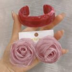 ACRYLIC BANGLE  & ORGANIZER STATEMENT EARRING SET(MA4418) - Image 4