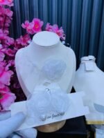 ORGANZA ROSE CHOCKER & EARRINGS COMBO(MA4646) - Image 7