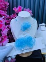 ORGANZA ROSE CHOCKER & EARRINGS COMBO(MA4646) - Image 6