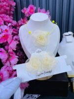 ORGANZA ROSE CHOCKER & EARRINGS COMBO(MA4646) - Image 5