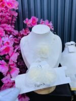 ORGANZA ROSE CHOCKER & EARRINGS COMBO(MA4646) - Image 3