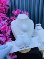 ORGANZA ROSE CHOCKER & EARRINGS COMBO(MA4645) - Image 3