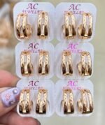 A&C OVAL MINI HOOP EARRINGS(MA4693) - Image 2