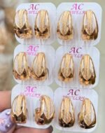 A&C OVAL MINI HOOP EARRINGS(MA4693) - Image 6