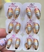 A&C OVAL MINI HOOP EARRINGS(MA4694) - Image 9