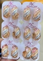 A&C OVAL MINI HOOP EARRINGS(MA4694) - Image 2