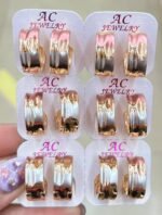 A&C OVAL MINI HOOP EARRINGS(MA4694) - Image 7
