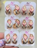 A&C OVAL MINI HOOP EARRINGS(MA4694) - Image 5