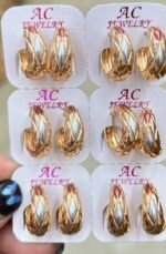A&C OVAL MINI HOOP EARRINGS(MA4694) - Image 3