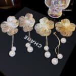 METALIC PETALS FASHION EARRINGS (MA427) - Image 2