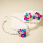 PEARL/ACRYLIC ROSE 🌹  CHOCKER SET(MA4886) - Image 6