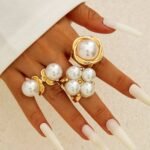 3 in 1 PEARL FASHION KNUCKLE RINGS (MA4878)