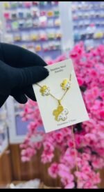 MINI NON TARNISH EARRINGS & NECKLACE SET (MA5252) - Image 2