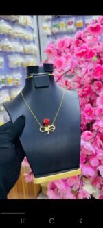 NON TARNISH INFINITY ROSE NECKLACE (MA5304) - Image 2