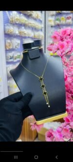 NON TARNISH VCA DANGLING NECKLACE (MA5314) - Image 3