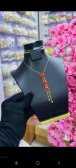 NON TARNISH VCA DANGLING NECKLACE (MA5314)