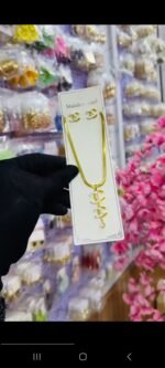 MINI NON TARNISH EARRINGS & NECKLACE SET (MA5340) - Image 2