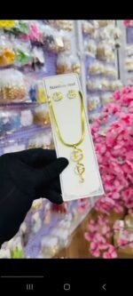 MINI NON TARNISH EARRINGS & NECKLACE SET (MA5340) - Image 3