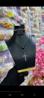 NON TARNISH LAYERED MEN CROSS NECKLACE (MA5343) - Image 2