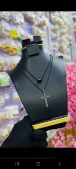 NON TARNISH LAYERED MEN CROSS NECKLACE (MA5344) - Image 2