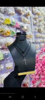 NON TARNISH LAYERED MEN CROSS NECKLACE (MA5350) - Image 2
