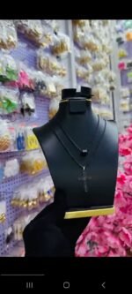 NON TARNISH LAYERED MEN CROSS NECKLACE (MA5351)