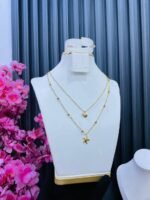 NON TARNISH LAYERED STAR/SHELL NECKLACE(MA5706)